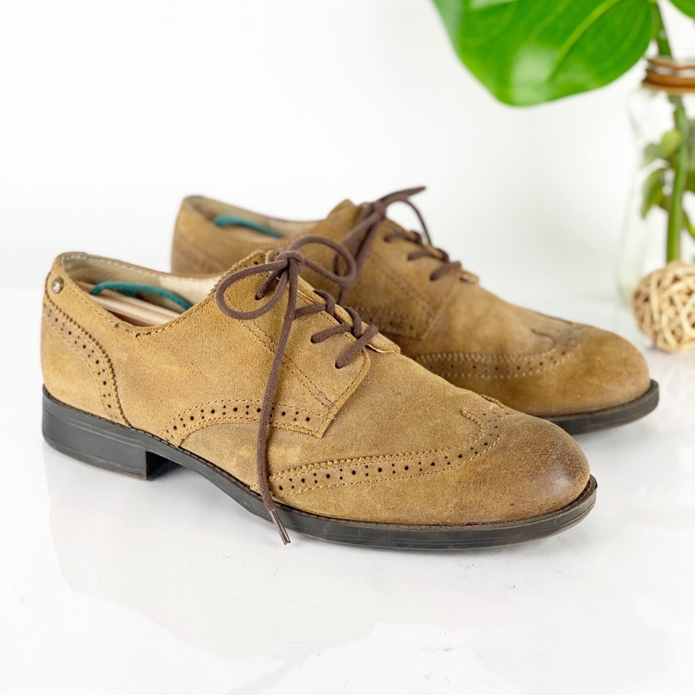 Sam Edelman Irving Oxford Wingtip Brown Leather